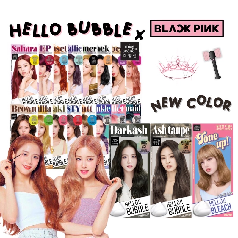 Jual Ready Stock MISE EN SCENE Hello Bubble Hair Color BLACKPINK