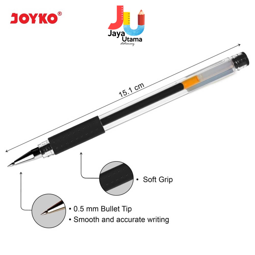 

(1 Lusin) Gel Pen Pulpen Pena Joyko JK-100 0.5 mm