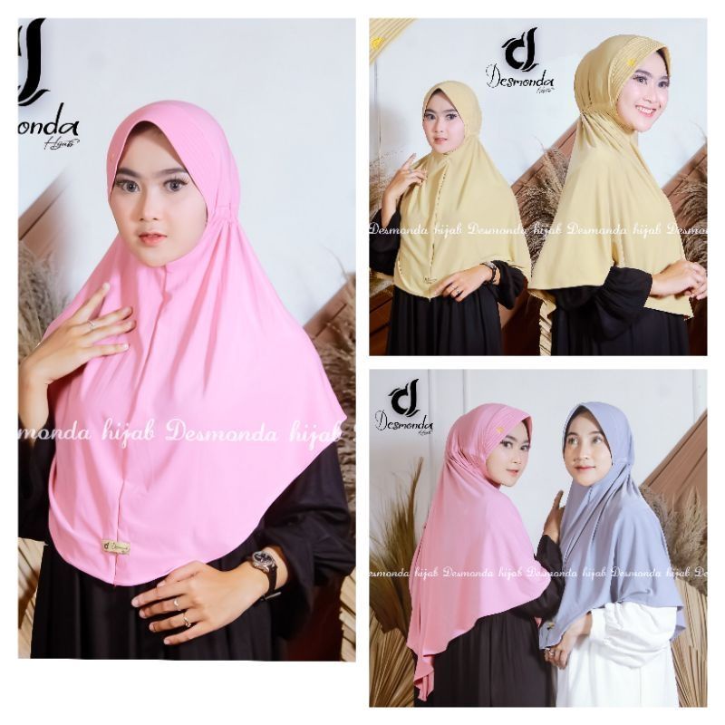 KERUDUNG HIJAB INSTAN BERGO SERUT TALI JERSEY SIZE L BY DESMONDA HIJAB | Fashion