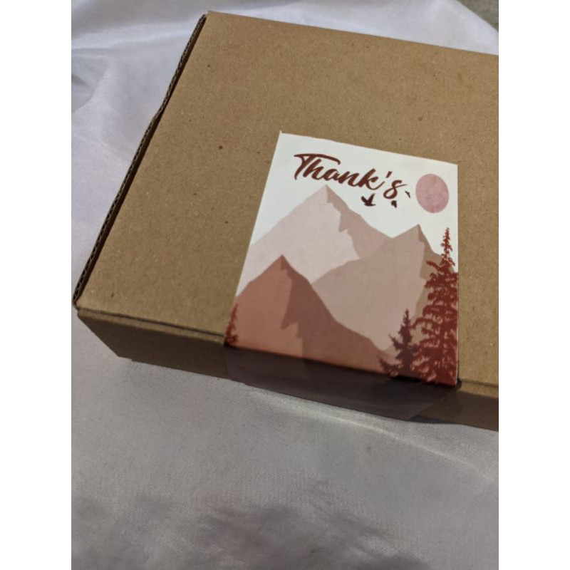 

sticker label gift box aesthetic mountai