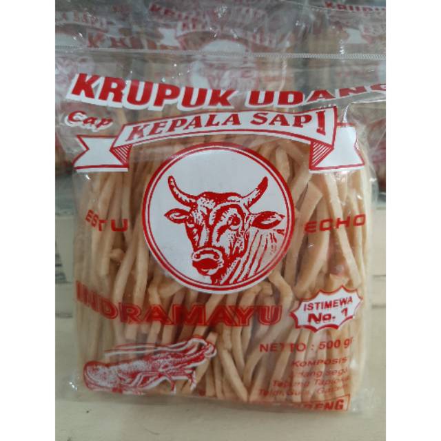 

Krupuk Udang Stik Cap Kepala Sapi 500gr