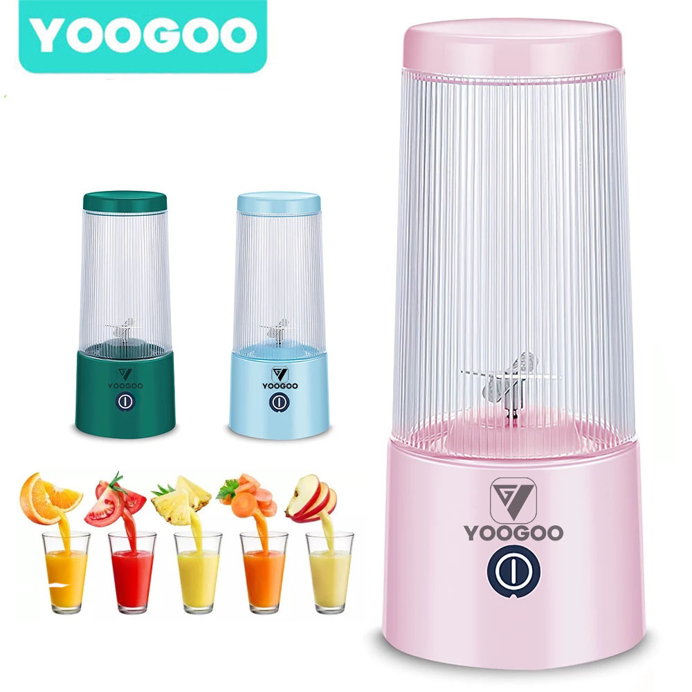 350ml Juicer 4 Blades Portable Macaron Fruit Juicer Mixer Mini Electric Blender