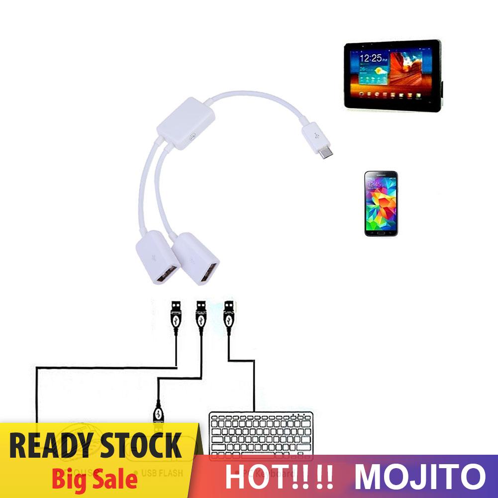 Kabel Adapter Dual Micro Usb Otg Hub Host Untuk Tablet Pc Dan Smartphone