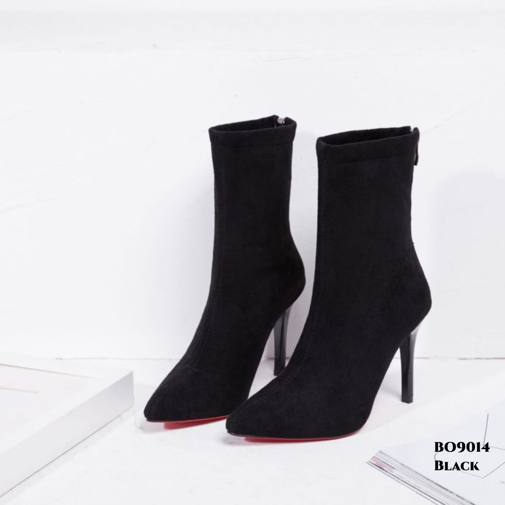 WYN SEPATU HEELS BOOTS KOREA BERKUALITAS BO9014