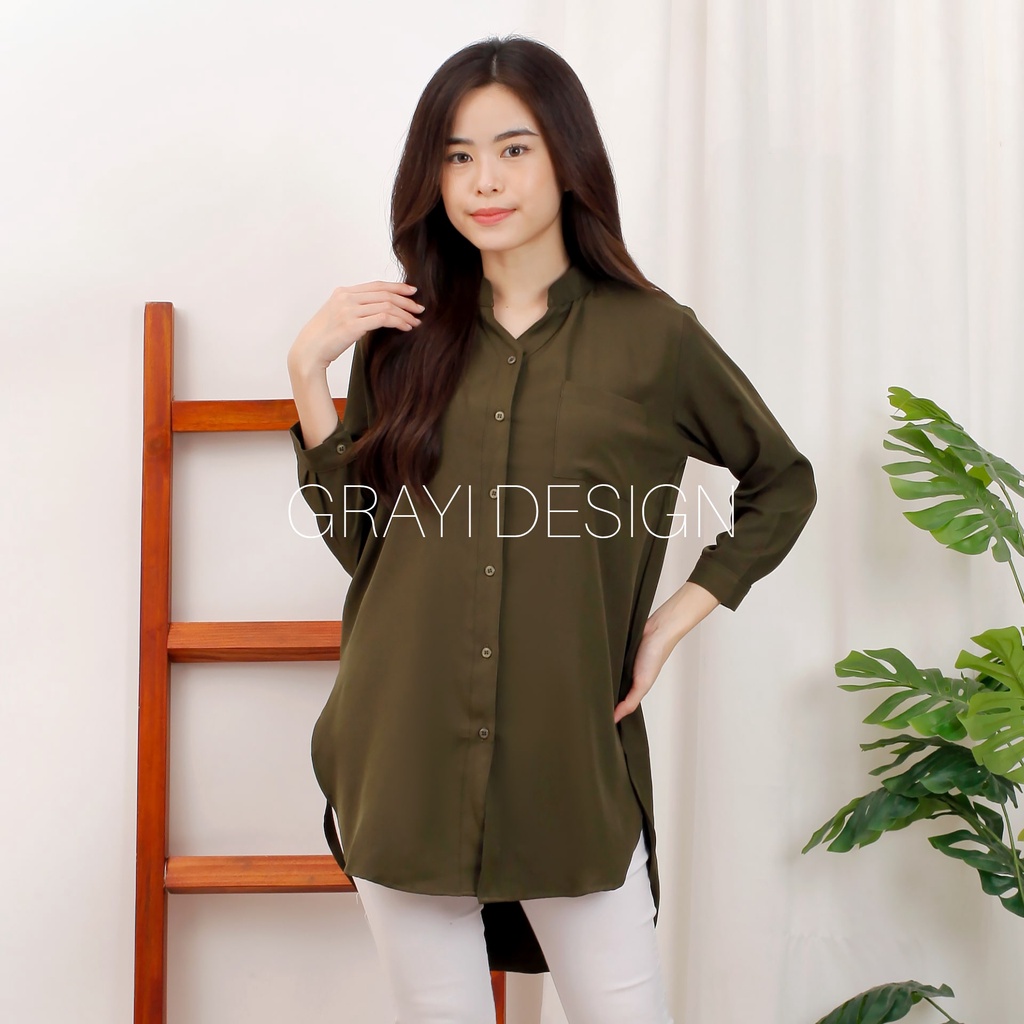 KEMEJA WANITA POLOS / TUNIK POLOS / KEMEJA TUNIK WANITA / KEMEJA WANITA / ATASAN BOYFIE / ATASAN KEM