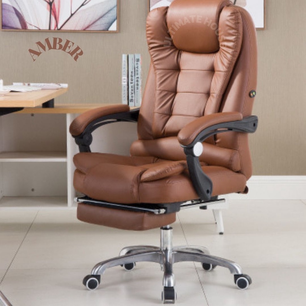 Kursi Kantor Kursi Direktur Kursi Kerja Kursi Kantor Nyaman Kursi Komputer Murah-1020 Amber + Getar