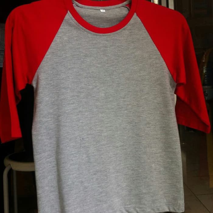 Kaos Polos Raglan 20S Cotton Combed Size Xl