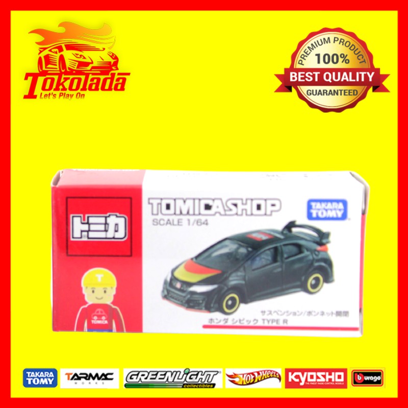 Diecast mobil 1:64 Diecast Honda Diecast Takara Tomy Diecast Tomicashop Honda Civic Type R Hitam