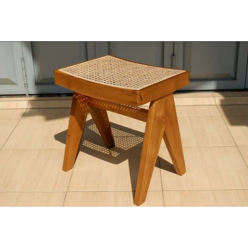 STOOL ROTAN KAYU JATI  / KURSI ROTAN / KURSI
