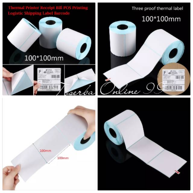 

JAMINAN TERMURAH Kertas Sticker Direct Thermal 100×100 Isi 500lbr