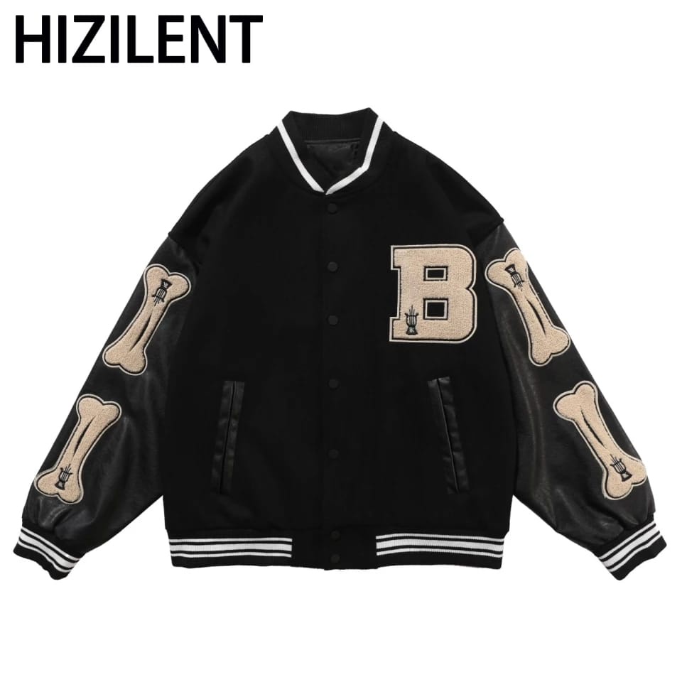 B VARSITY || THE BONE VARSITY JAKET BISBOL KOREAN FASHION