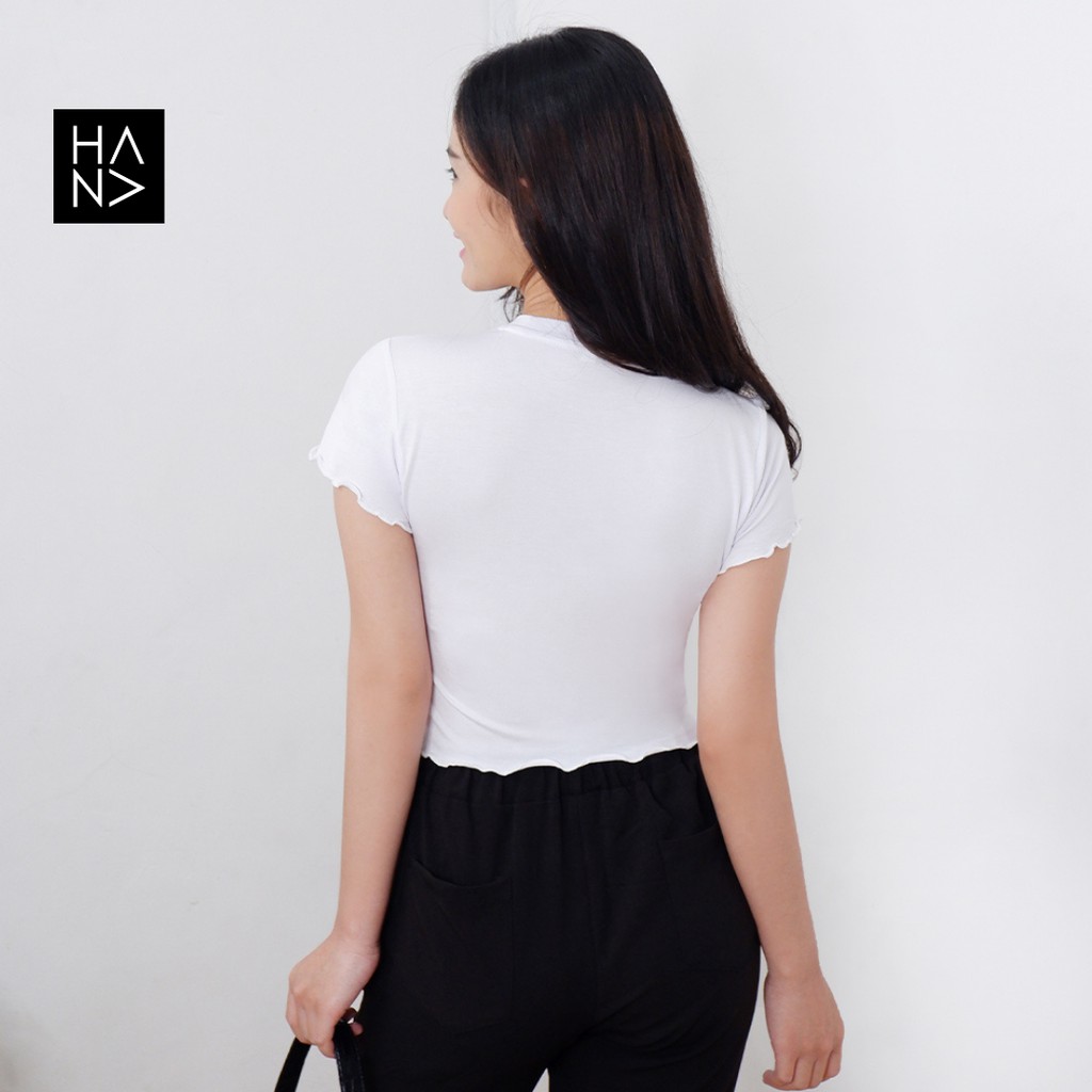 HanaFashion JKT - Aurelie Wave Crop Top T-Shirt Polos - CT074