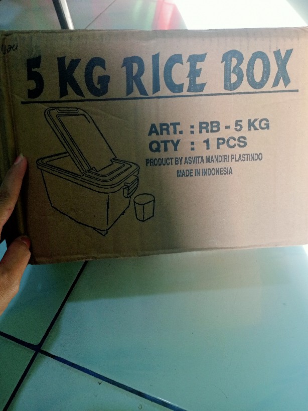 Rice Box/ Tempat Beras/kotak Beras 5 Kg