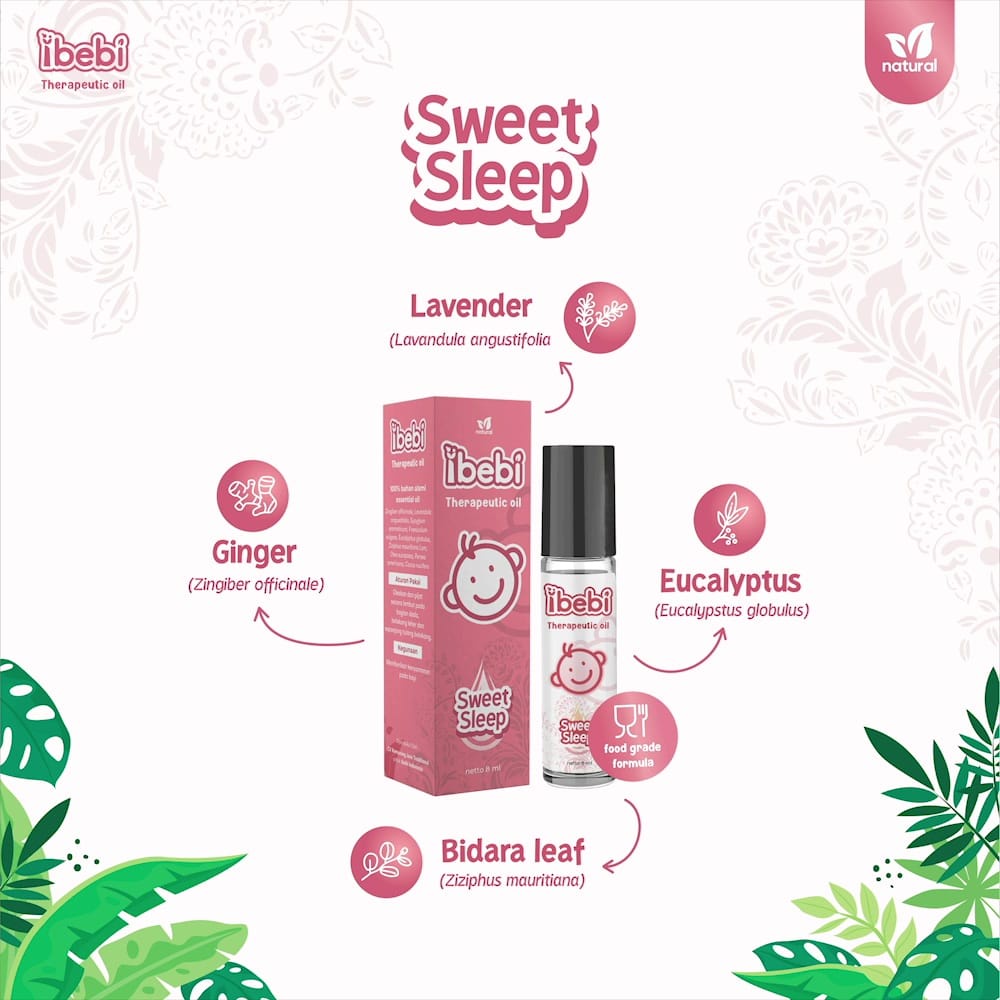 Ibebi Natural Essential Oil 8ml Cough Flu / Sweet Sleep Roll On Terapi Anak Batuk Pilek