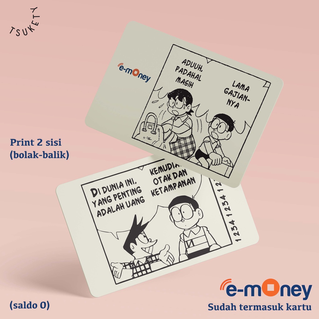 Kartu Emoney Etoll Flazz Doraemon Nobita Suneo Uang