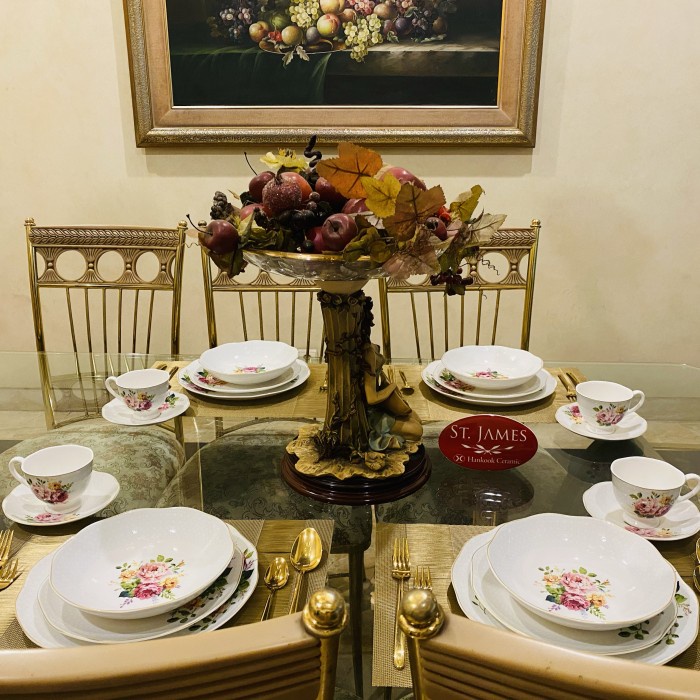 Dinner Set Saint James La Vie Est Belle 20 Pcs Mewah Cantik
