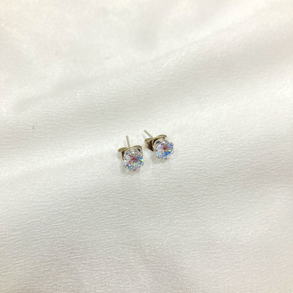 Anting Tusuk Wanita Mata Satu Titanium Anti Karat Korean Style Simple