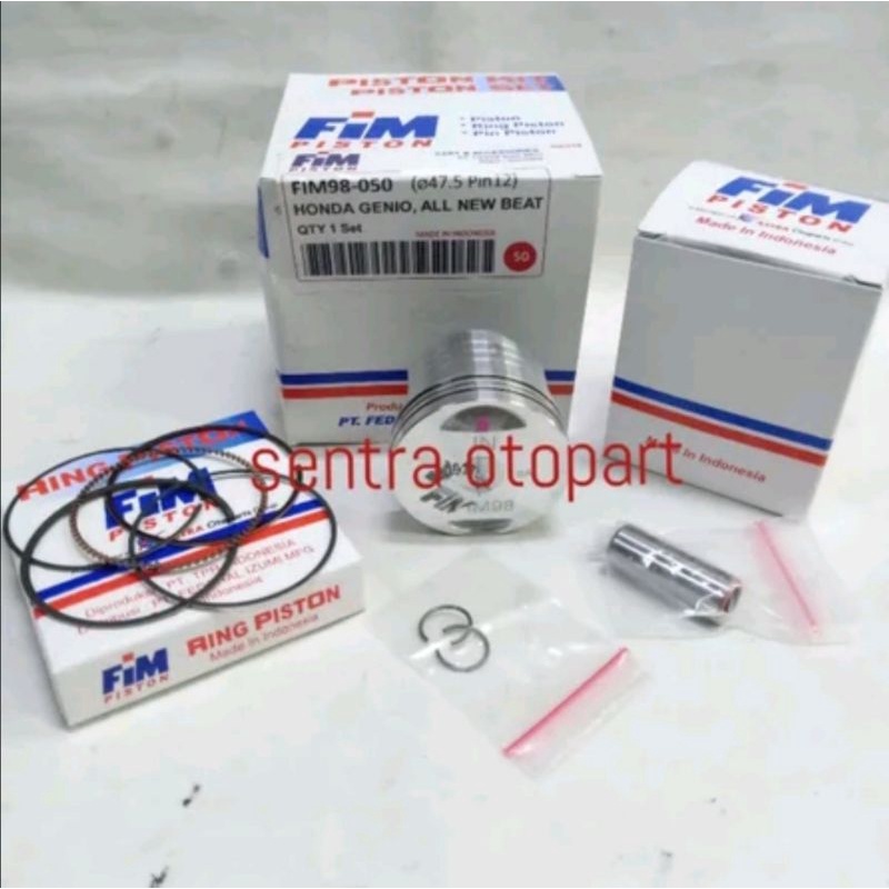 Piston seher kit beat led 2020 scoopy 2021 genio oversize 50 fim