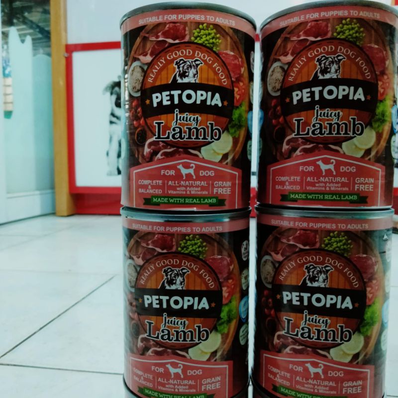 petipia dog kaleng lamb 400gr