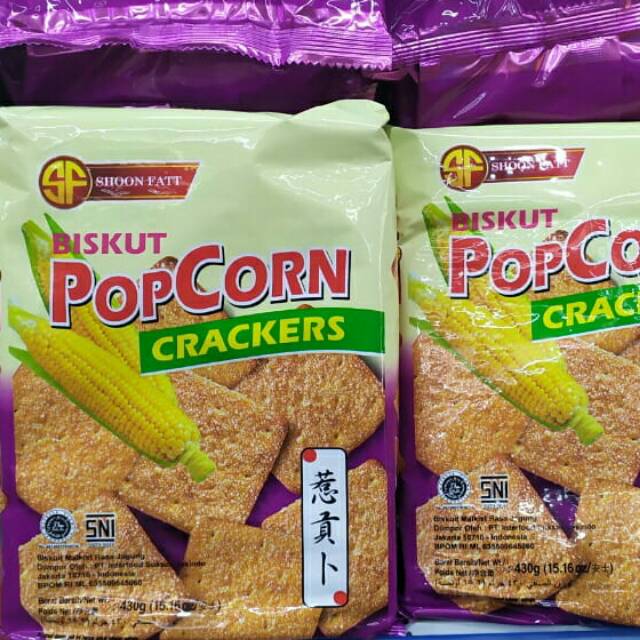 

Shoon fatt biskuit pop corn crackers 430gr