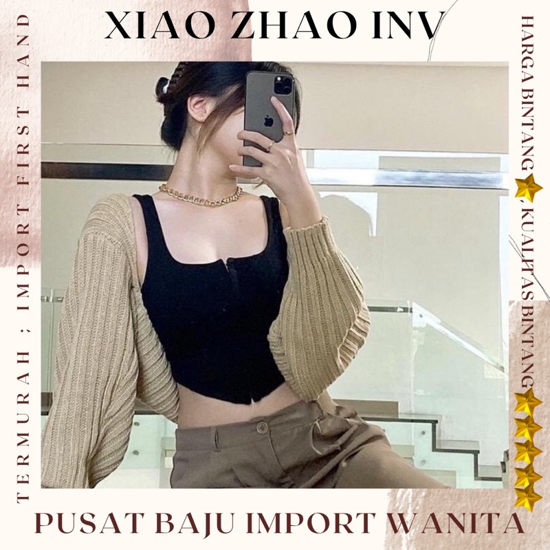 Cardigan Crop Oversize Wanita / Bolero Crop / Liam Oversize Crop Bolero Cardigan | Liam Cardigan