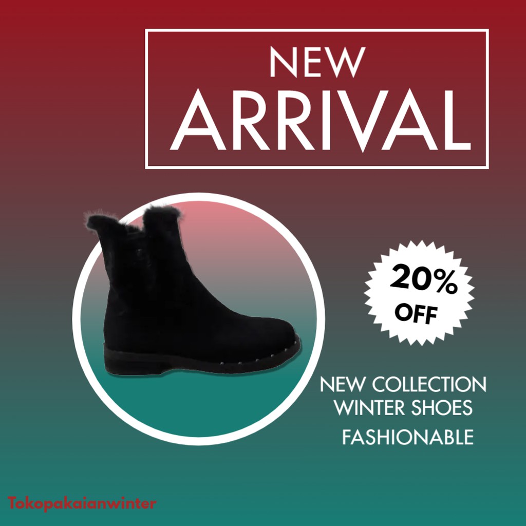 BOOTS Sepatu Winter Suede Wol Musim Dingin Boots Wanita Winter