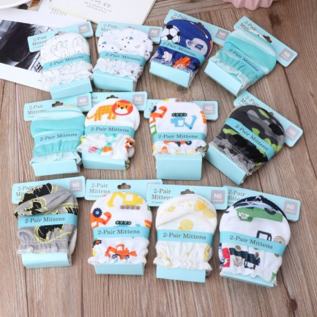 Sarung Tangan Bayi Newborn 2in1  Mittens Sarung Tangan Bayi isi 2 pasang baby gloves Anti Scratching