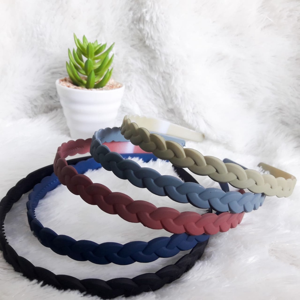 BANDO RAMBUT MOTIF KEPANG WARNA DOFF/ BANDO FASHION WANITA KEPANG DOFF RANDOM PER PCS