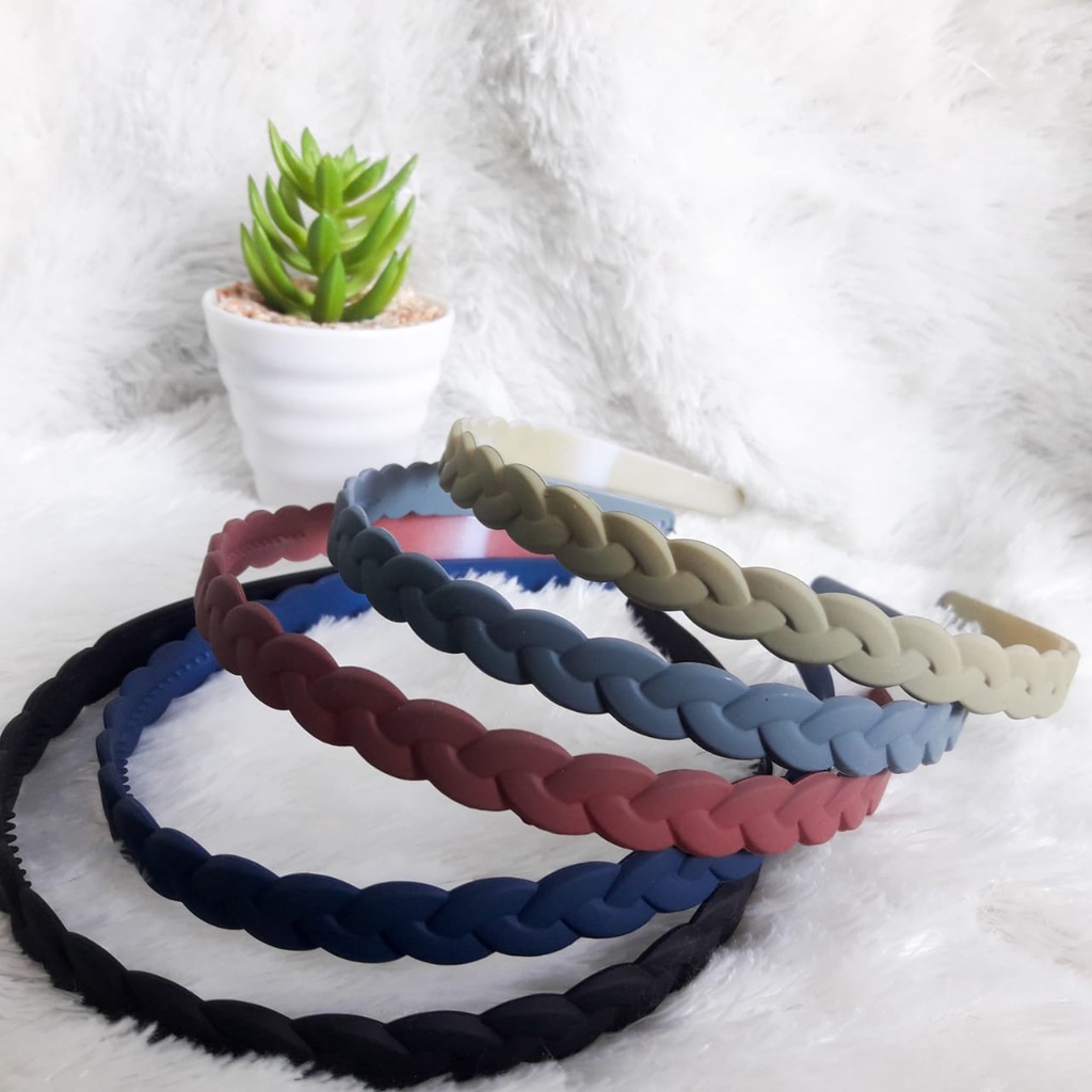 BANDO RAMBUT MOTIF KEPANG WARNA DOFF/ BANDO FASHION WANITA KEPANG DOFF RANDOM PER PCS