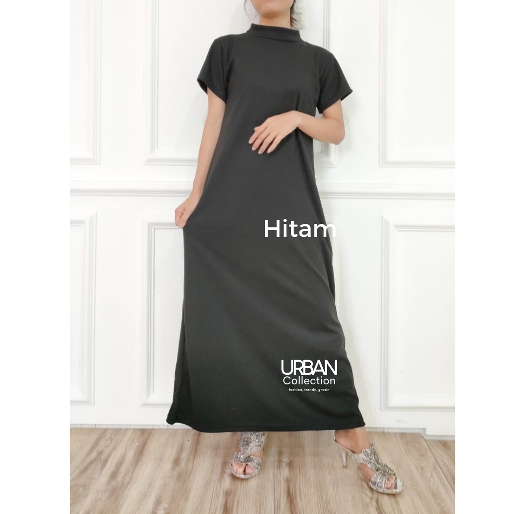 inner dress rajut knit lengan pendek/inner dress mangset gamis