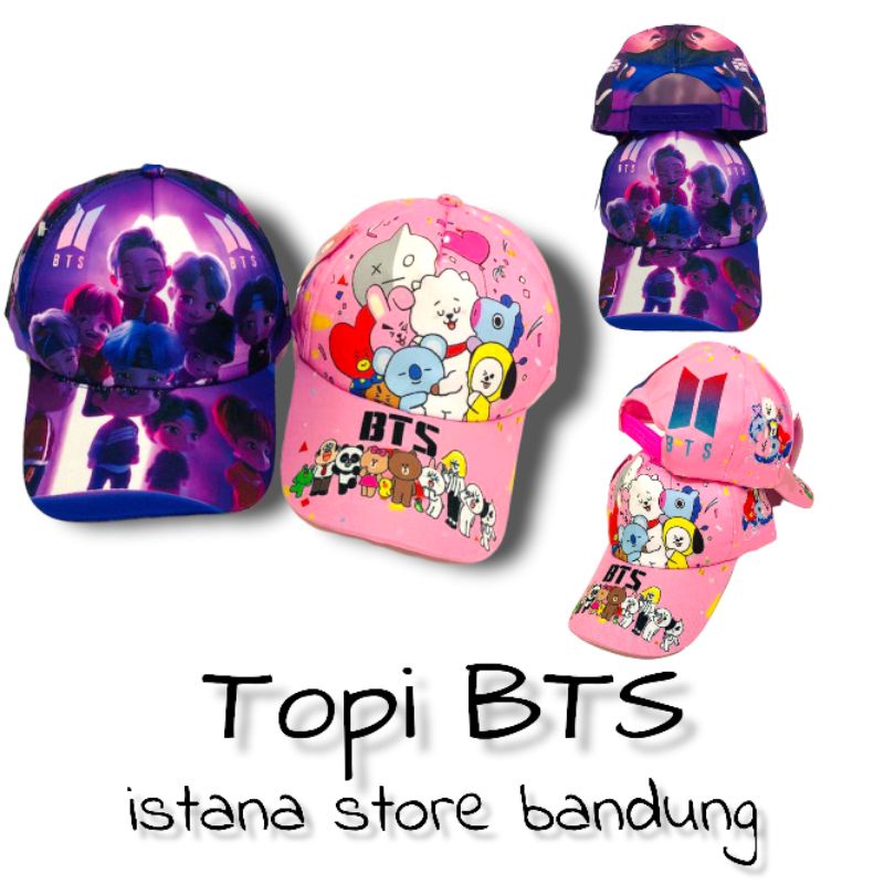 Topi bts anak perempuan dan laki laki topi anak bts army motif full print sublime Lucu