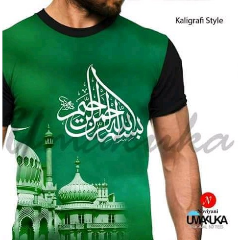baju kaos tshirt palestina dakwah muslim islami KALIGRAFI umakuka 3d fullprint original murah keren