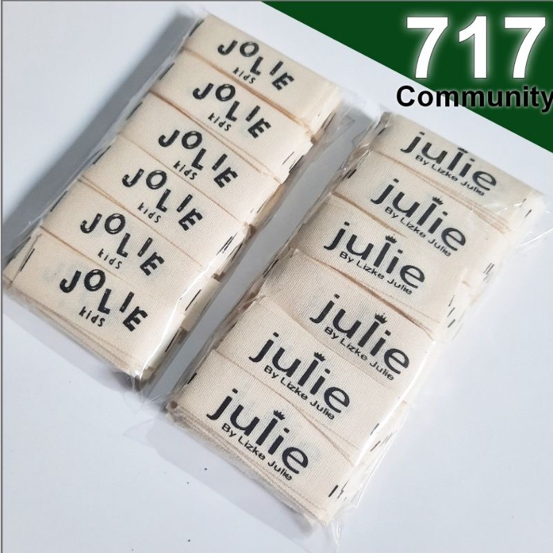 

[200pcs] label katun label pita katun label hijab atau baju pengganti label Woven Free potong