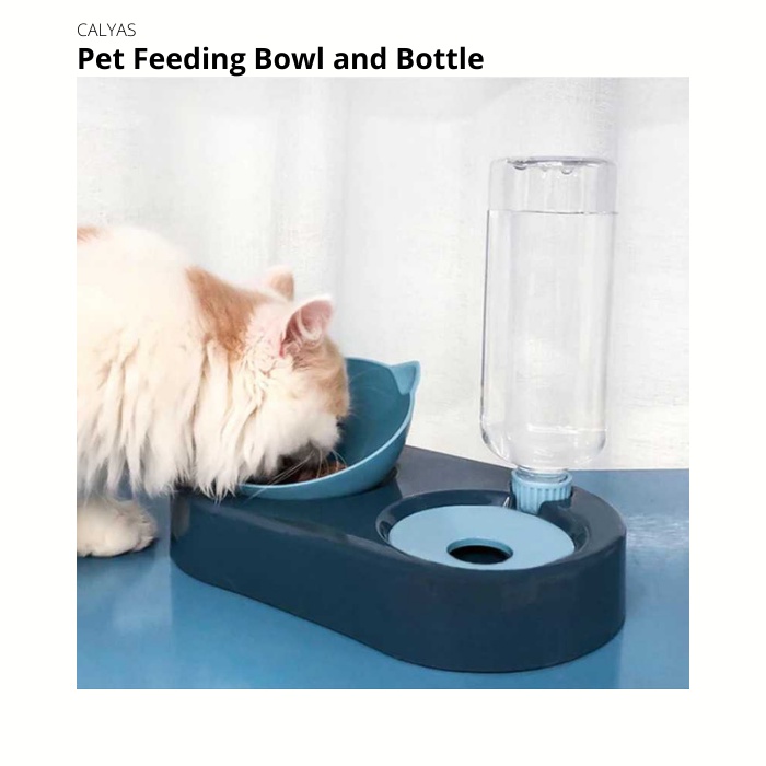 Tempat Makan Minum Kucing Ajing Pet Feeding Dishes Bowl And Bottle