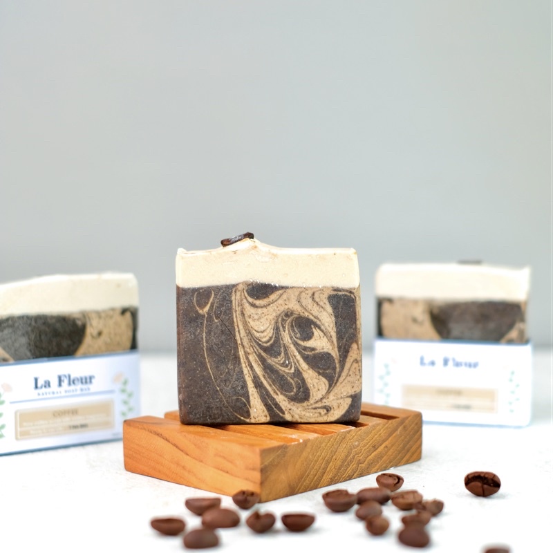 Natural soap bar coffee with scrub