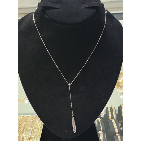 kalung emas 750 berliontin panjang fashion