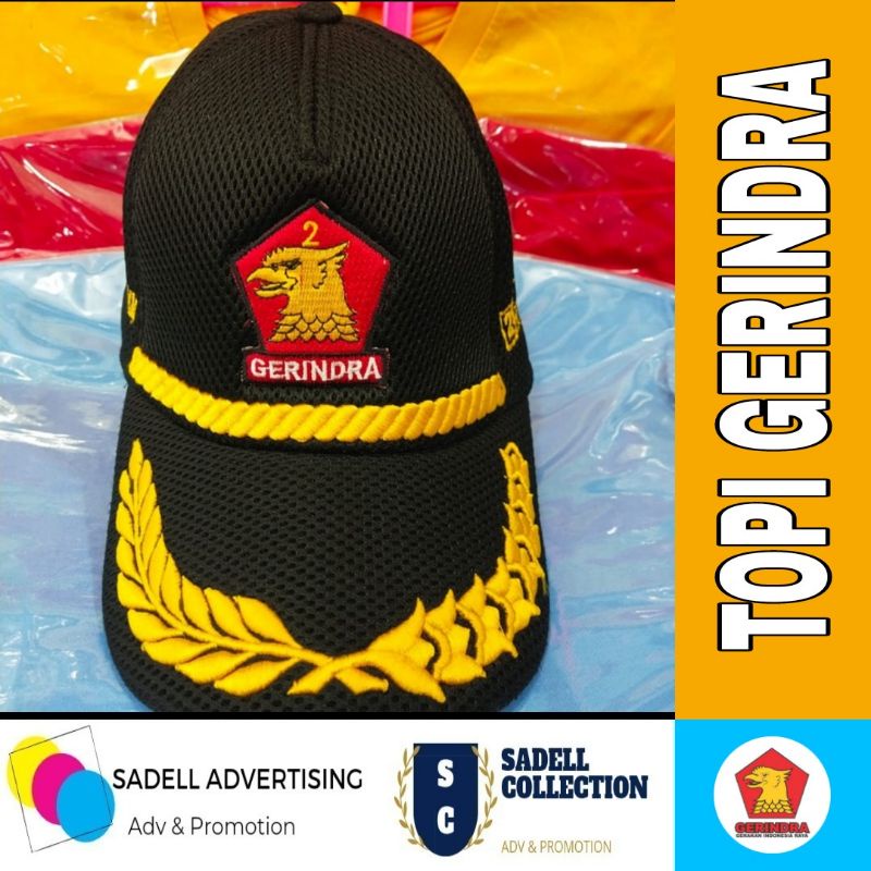 Topi Partai Gerindra Topi Gerakan Indonesia Raya Hitam