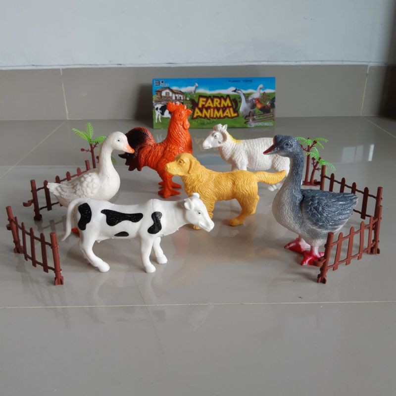 New Mainan Set Hewan Ternak Besar - Binatang Unggas Farm Animal Anak Jumbo