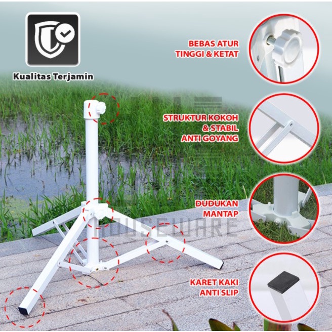 [TERMURAH] Tripod Payung Tenda Diameter Lubang 3,3 cm Penyanggah Kaki Payung