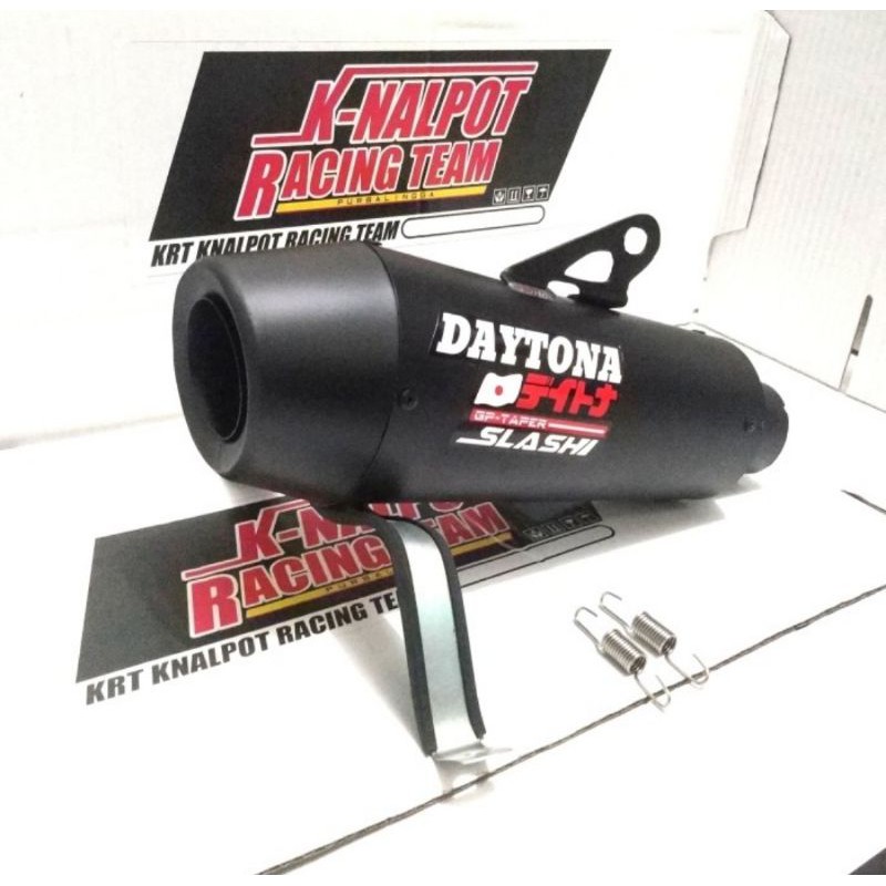 SILINCER DAYTONA HITAM KNALPOT VARIO 150 125 110 NEW OLD BEAT MIO NMAX AEROX MATIC RACING