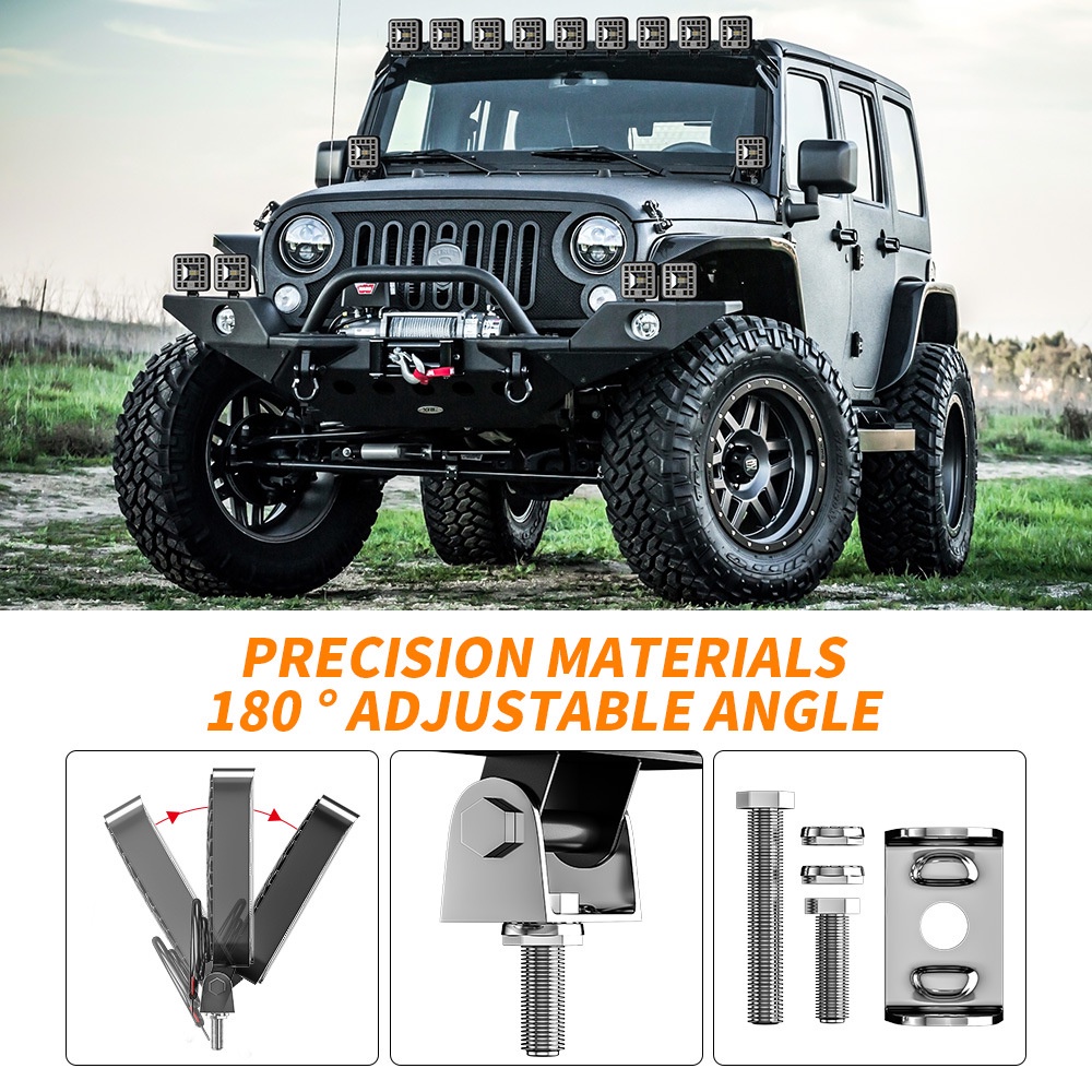 Lampu LED Sorot Tembak Worklight Motor Mobil 69 Watt 23 Titik Mata 69Watt Offroad 69 W W69 12V 24V Kotak