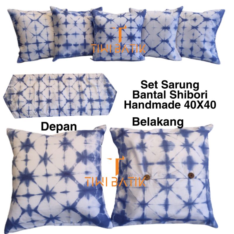 Sarung Bantal Sofa Batik Handmade/ Set Sarung Bantal Sofa 40 X40