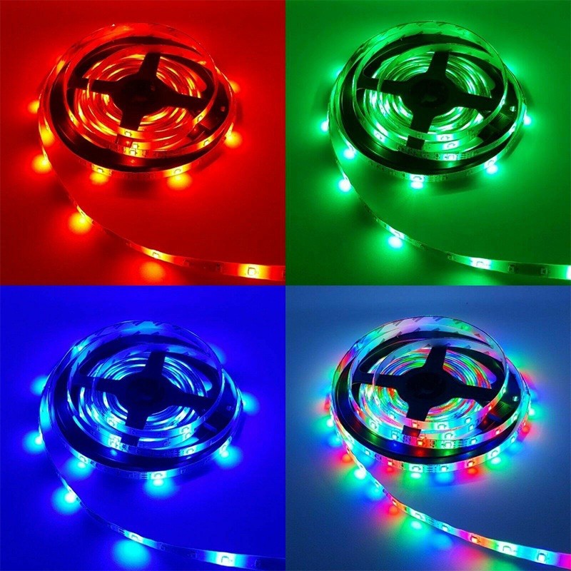 Lampu LED STRIP 3528 SMD 2835 IP44 IP 44 RGB+REMOTE+ADAPTOR+MODUL SET