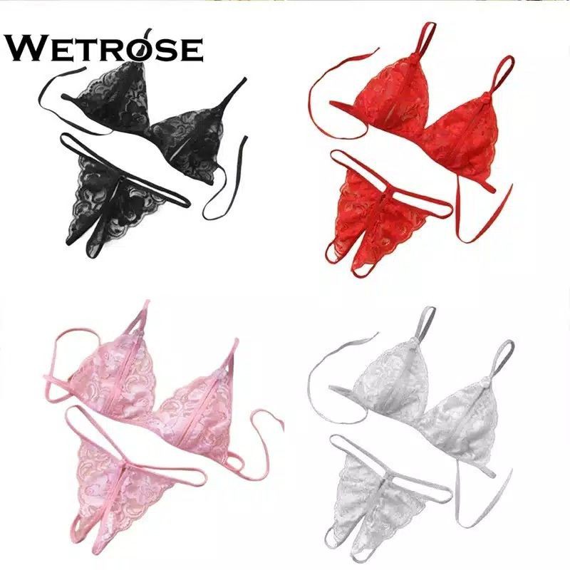 Set Bra Lingerie G-string Untuk Wanita / bikini set