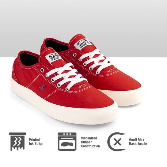 Serbuuuu.. Geoff Max Official - Ethan Us Red Broken White | Sepatu Pria | Sneakers Pria
