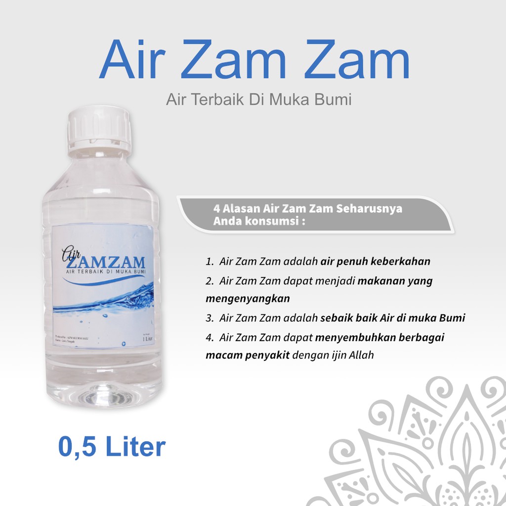 

Air Zam Zam Asli air zamzam Original dari mekkah Minuman Kesehatan Bermanfaat Bagi Tubuh obat zamzam