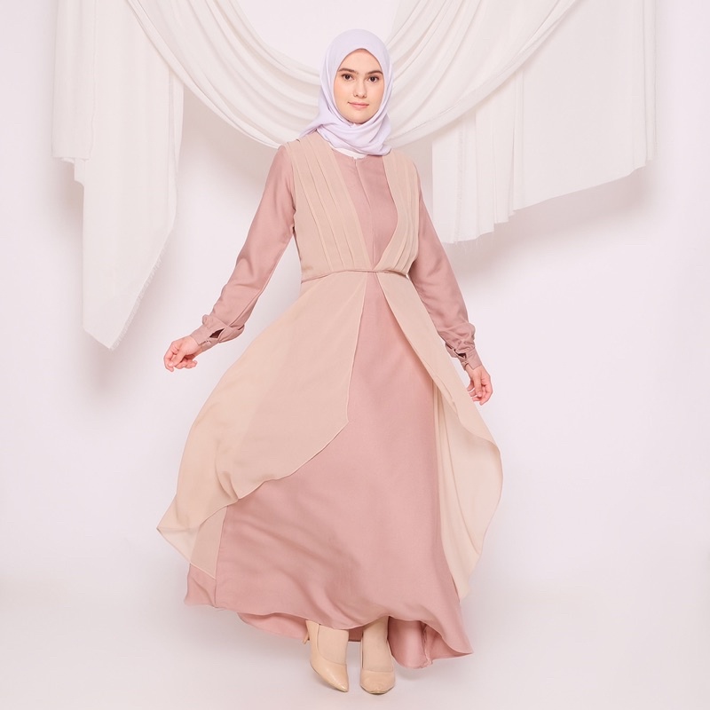 NIRMALA DRESS by hawacorner dress layer depan ceruti baby doll gamis kondangan busui friendly