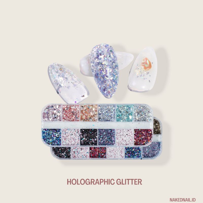 Holographic nail glitter flakes isi 12 nail decoration flakes nail art nailart