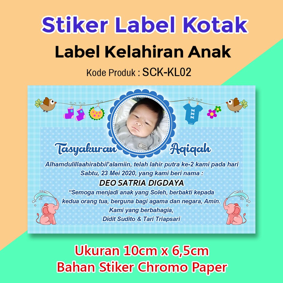 Kartu Ucapan Aqiqah Anak Laki Laki