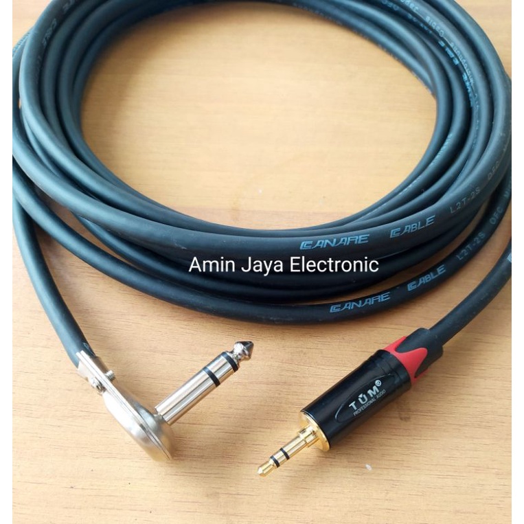 Kabel aux kecil ke besar / kabel jack aux 3,5 to 6,5 stereo kabel canare 6 sampai 10 meter